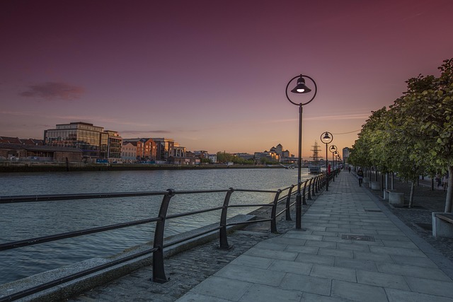 A promenade by the River Liffey