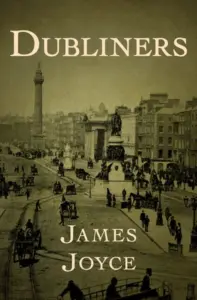 A 19th century street scene on the cover of Dubliners, by James Joyce.